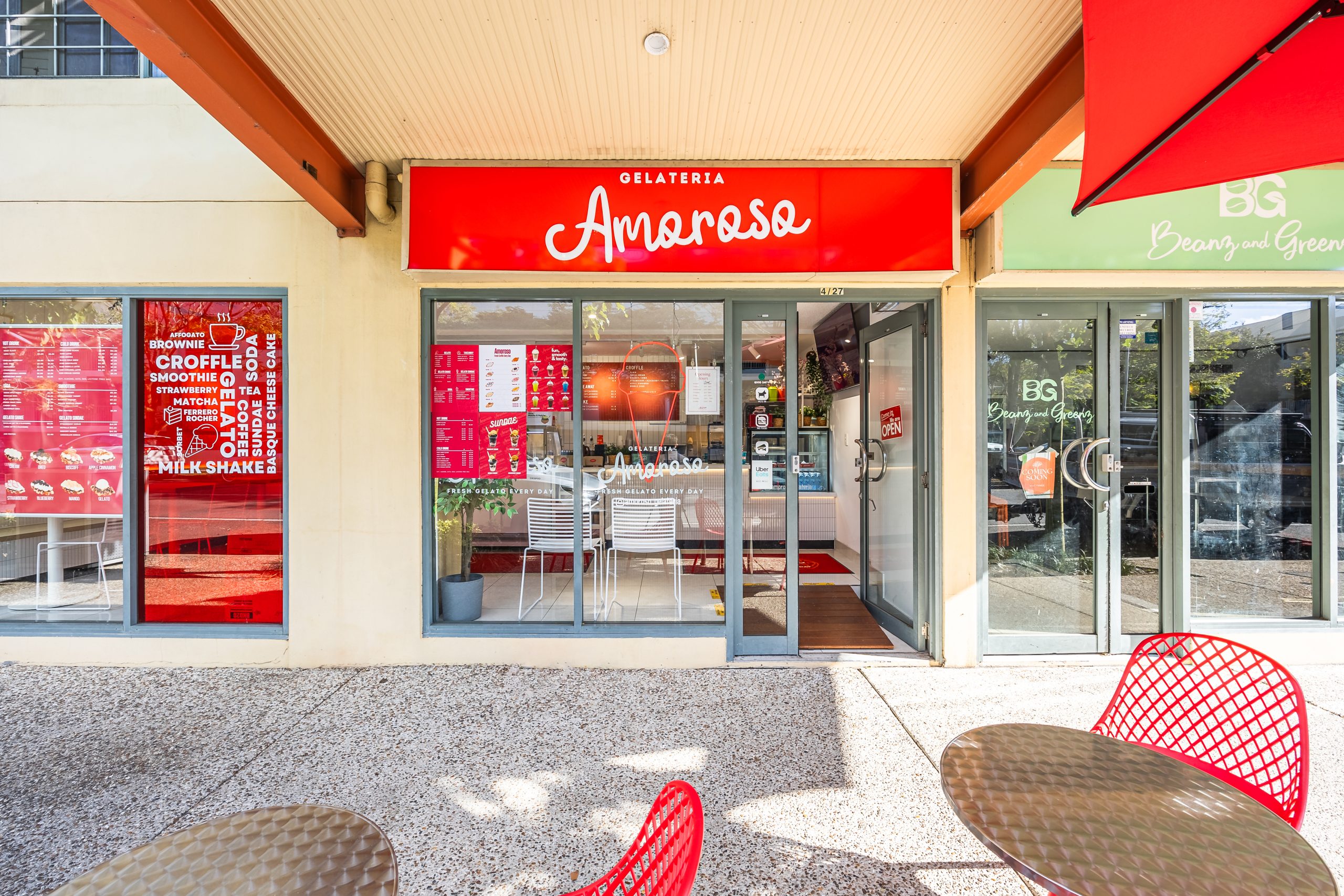 Amoroso Gelateria shop front